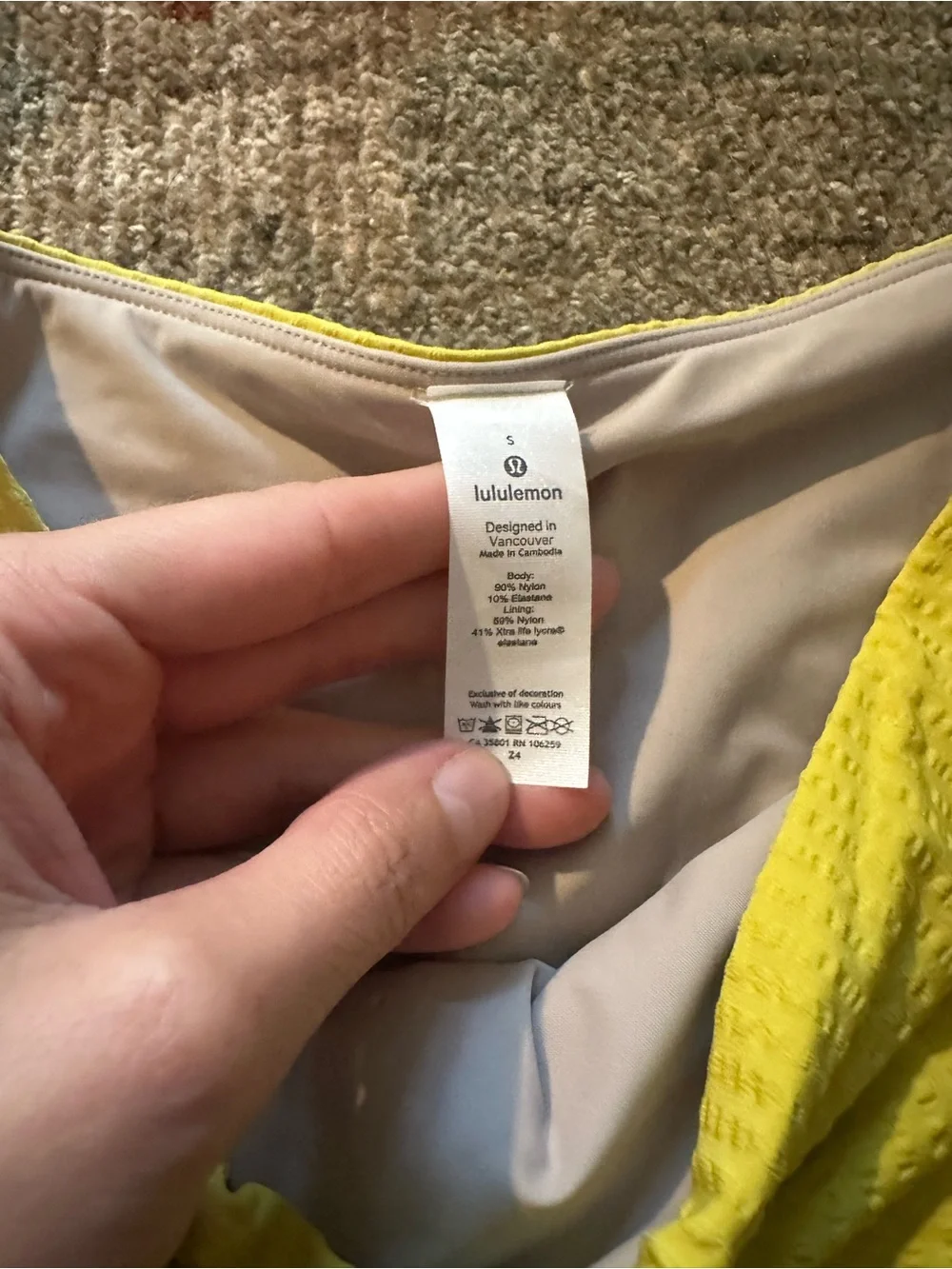 lululemon athletica Bright Yellow High-Waist Bikini Bottoms